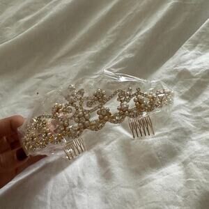 Vintage Pearl & Rhinestone Floral Tiaras